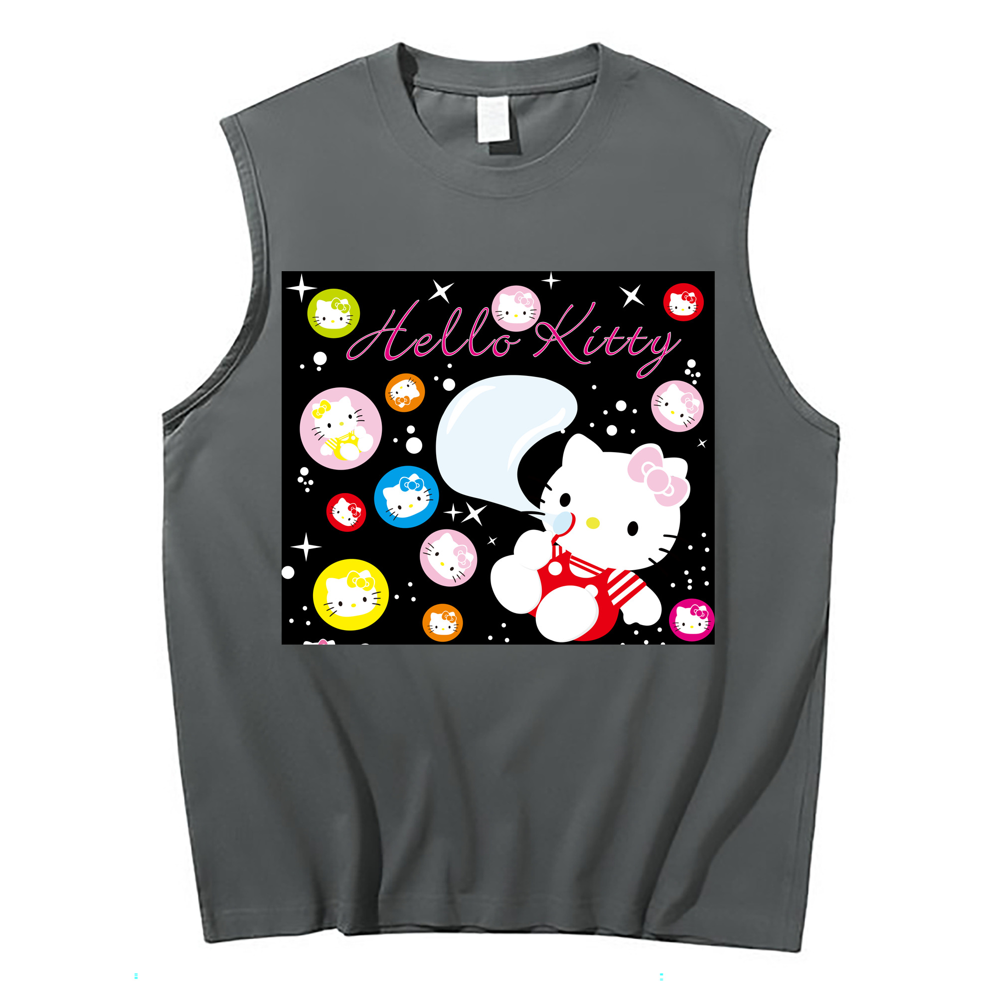 （画像用） Hello Kitty ハローキティ コットン100％タンクトップ（フロントプリント）